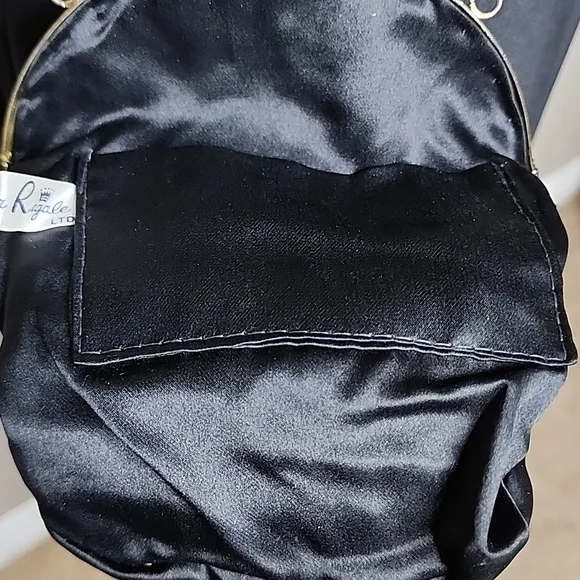 La Regale Ltd. beaded evening/cocktail purse in black and gold tones; vintage, 7 - Picture 5 of 8